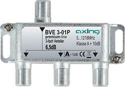 Axing BVE 3-01P Distributore 3 uscite partitore TV via cavo CATV Multimedia DVB-T2 5-1218 MHz metallo