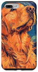 Carcasa para iPhone 7 Plus/8 Plus Golden Retriever Van Gogh Painting Cute Funny Dog Lover