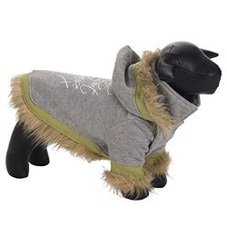Beeztees Rebel - Giacca con Cappuccio per Cane, Taglia 46 cm, Colore: Grigio