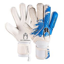 HO Soccer Pro Curved Blue Legacy Guantes de Portero, Unisex Adulto, Blanco/Azul, 8,5