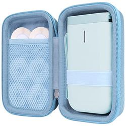 Khanka Custodia Rigida di Ricambio per D11 Mini Label Maker Portatile Wireless Connect Ricaricabile D11 Mini Etichettatrice, Solo Custodia (Blu)