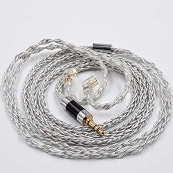 FAAEAL KZ ZSN ZS10 PRO - Cable de auriculares de 8 núcleos, híbrido de 784 núcleos, chapado en plata, cable de actualización chapado en plata, cable dedicado de 2 pines de 0.75 mm de repuesto para KZ