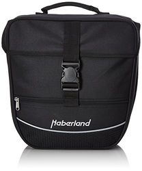 Haberland unisex – vuxna cykelväska enkel väska insticksserie, svart, 12,5 L