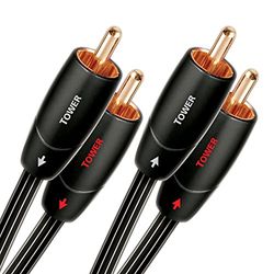 AudioQuest 2m Tower RCA Audio Cable 2 x RCA Black - Audio Cables (2 x RCA, 2 x RCA, Copper, 2 m, Black)