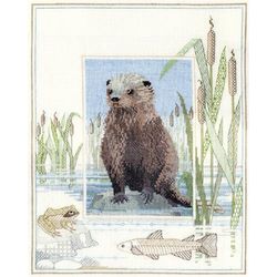 Derwentwater Designs WIL6 Wildlife Cross Stitch Kit - Otter, One, Multi Color