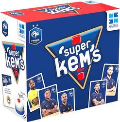 Megableu - SUPER KEMS FFF - Jeu de Société Foot pour Adultes & Enfants dès 6 ans - Edition Fédération Française de Football - Réunissez 4 Cartes Identiques - Jeu de Cartes - 4 Joueurs - En Français
