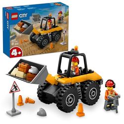 LEGO City Cargadora con Ruedas Amarilla Vehículo de Construcción y Obra, Excavadora de Juguete, Regalo Montessori para Niños y Niñas de 4 años o Más, 2 Minifiguras de Obreros y Accesorios 60450