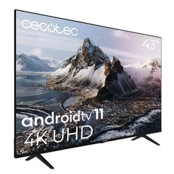 Cecotec LED TV 43 inch Smart TV A2 Series ALU30043S resolutie 4K UHD, Android 11, Frameless, Google Voice Assitant en Chromecast, Sistema Dolby Vision, model 2023