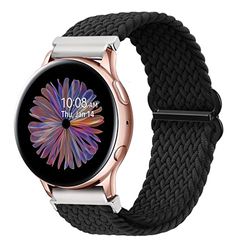 Vozehui 20 mm horlogeband, Galaxy Watch 4 band 40 mm/44 mm, compatibel met Samsung Galaxy Watch 4 Classic/Active 2/Galaxy Watch 3 41 mm/Galaxy horloge 42 mm, verstelbare nylon sportvervangingsband