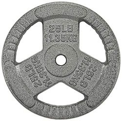 Sporzon! Gietijzeren 1-inch Grip Plaat Gewichtsplaat voor krachttraining, Gewichtheffen en Crossfit, Single