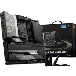 MSI MEG Z790 GODLIKE Placa base E-ATX - Soporta procesadores Intel de 12ª y 13ª gen, LGA 1700 - LCD táctil y RGB, VRM 105A SPS, DDR5 7800+MHz/OC, M.2 Gen5, LAN 10G y 2.5G, Wi-Fi 6E, Thunderbolt 4