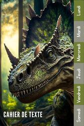 Cahier De Texte: 2025 2026 Dinosaure Pour Garçon & Fille En Primaire, Collège Et Lycée Pratique Pour Toutes Les Matières