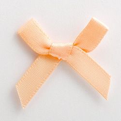 Italian Options Satin Craft Bows 100-Piece Pack, 3 cm Bow Width, Peach