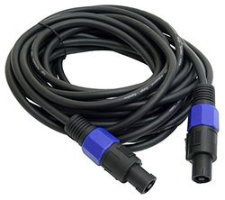 OmniaLaser OL-SPK6 Cabo para altifalantes de 5,8 mm, altifalante DJ PA para aplicações profissionais com conectores Speakon, com sistema super silencioso, 6 metros