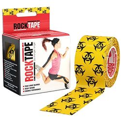 Rocktape Kinesiology Tape Athletes, Water Resistant, Reduce Pain & Injury Recovery, 5cm x 5m, Uncut, BioHazard