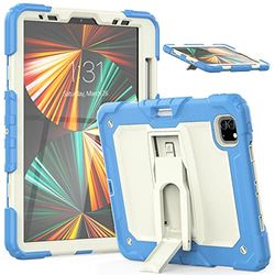 Carcasa para iPad Pro 11 2022/2021/2020/2018, Resistente Carcasa Protectora para iPad Pro 11 con Protector de Pantalla portalápices Correa