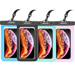 newppon Custodia impermeabile per cellulare, confezione da 3 pezzi, custodia impermeabile trasparente per iPhone 16 15 14 Pro Max Plus Samsung Galaxy S23 S22 Ultra Note per spiaggia nuoto