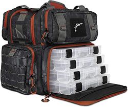 Ego Kryptek Visgerei Box, vispakket met 4 accessoiredienbladen, waterbestendig pvc, meerdere opbergzakken, gereedschapstas, G-haak sluitsysteem