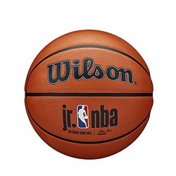 Wilson Pallone da Basket Jr NBA Auth Series Outdoor Basketball, Utilizzo Outdoor, Gomma Tackskin, Misura 5, Marrone