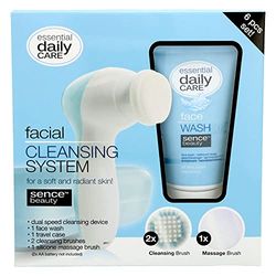 CONF. SENCE BEAUTY FACIAL CLEANSING SYSTEM X 6 PZ (DISPOSIT. DI PULIZIA+DET. VISO+2 SPAZZ. X LA PULIZIA+SPAZZ. MASSAG. +CUSTODIA)