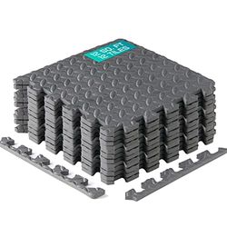 Yes4All 30x30 cm hasta 3.3 m² Set 12/16/36 Baldosas de Espuma EVA, Estera de Espuma, Estera de Gimnasio, Estera de Enclavamiento para Suelo de Garaje, Piscina al Aire Libre, Bañera de Hidromasaje