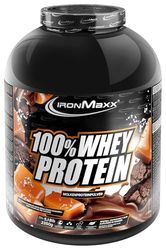 IronMaxx 100% Whey Protein Pulver 2350g - Dark Cookie Salted Caramel - Shake protéiné délicieux, 37 g protéines, avec BCAA & EAA, boisson idéale pour sportifs