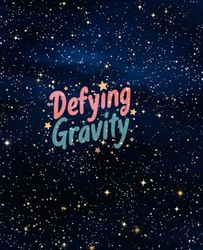 Wicked Journal: Defying Gravity, Black, Pink Glitter | Wide Ruled, 7.5 x 9.25, 110 Pages | For kids, teens, adults
