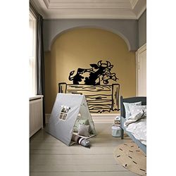 Tatoutex Stickers Vache et Barrière - Orange, L 100cm x H 75cm