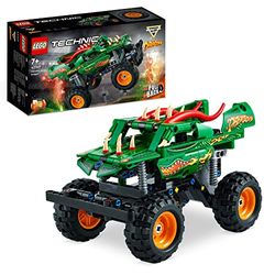 LEGO Technic Monster Jam Dragon, Set Monster Truck 2 in 1 con Pull-Back, Auto Offroad e Macchina Giocattolo Buggy, Giochi per Bambini e Bambine 42149