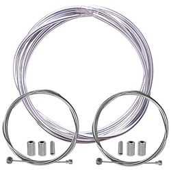 cyclingcolors fietsremhuls met kabeleindkappen kit voor achter compatibel met Shimano Sram cyclus stad weg mountainbike insert performance kabel (chroom)