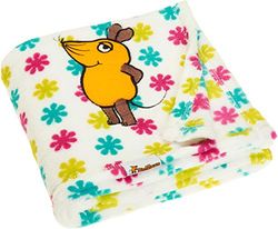 Playshoes DIE MAUS 301733 fleecefilt, babyfilt blommor, flerfärgad