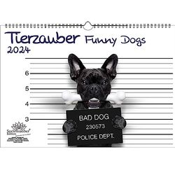 Tierzauber Funny Dogs DIN A3 Calendar for 2024 Dogs Puppies Seelenzauber