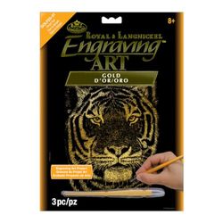 Royal & Langnickel Gold Engraving Art A4 Size Bengal Tiger Designed Painting Set