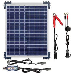 Optimate TecMate Solar Duo 20W, TM522-D2, Cargador-mantenedor Solar con Modo de recuperación para baterías Selladas de 12V / 12.8V y 1.67A en 6 Fases