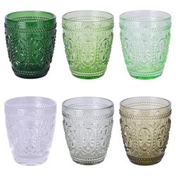 Villa d'Este Home Tivoli 1996 Lot de 6 verres à eau 300 ml en verre, Imperial Greenery
