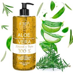 CMP Aloe Vera + Romero Depilación (Láser, Cera, Crema, Depiladora...) y Afeitado (Facial y Corporal) 6x + ALIVIO | 48h HIDRATACIÓN | 3x + CALMANTE - Formula Profesional (500 ml)