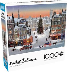 Buffalo Games - Michel Delacroix - Noël EST de Retour - Rompecabezas de 1000 Piezas para Adultos - Rompecabezas desafiante Noches de Juegos - El tamaño Final es de 26.75 x 19.75 Pulgadas