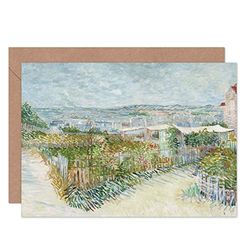 Artery8 Van Gogh Montmartre Behind The Moulin De La Galette Fine Art Greeting Card Plus Envelope Blank Inside