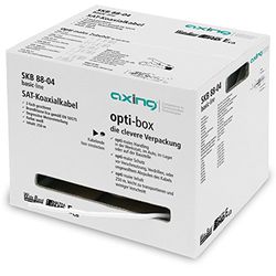 Axing SKB 88-04 - Cavo coassiale a doppia schermatura per TV satellitare e via cavo (250 m opti-box), colore: Bianco