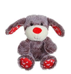 Fluffy love 14 cm Bruine hond