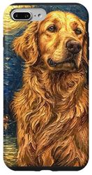 Carcasa para iPhone 7 Plus/8 Plus Golden Retriever Van Gogh Painting Cute Funny Dog Lover