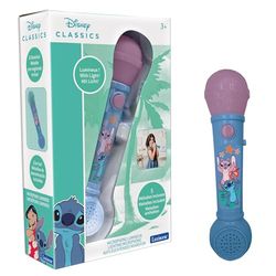 Lexibook, Disney Stitch, Microphone Lumineux pour Enfant, Jeu Musical, Haut-Parleur intégré, Effets Lumineux, mélodies de démonstration, Bleu, MIC80D