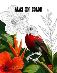 Alas en Color: Libro para Colorear Aves: Explora 50 ilustraciones únicas de aves con páginas negras entre cada una para una experiencia relajante de coloración.