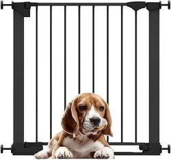 Bettacare SafeStep Dog Gate, Black, 75cm - 82cm, Extra Low Walkthrough, Pressure Fit Safety Gate, Pet Gate for Stairs, Hallways and Doors, Easy Installation