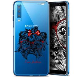 Caseink Hoes voor Samsung Galaxy A7 2018 (A750) (6) Beschermhoes Case Gel HD Flexibel - Anti-Schock - Gedrukt in Frankrijk Fashion Dog