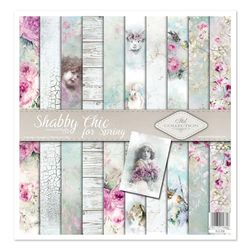 ITD Collection Scrapbooking Package 12x12 Inches - Use Scrapbooking Paper - Make Original Photo Albums Like No One - Decorative Paper - Decoupage - Card Making - 310x320 mm (Shabby Chic for Spring)