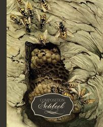 Composition Notebook: Vintage Scientific Bee Illustration Journal with 108 Cream Colored, College Ruled Pages