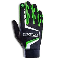 Sparco Unisex's 00209510nrvf Gloves HYPERGRIP+ T 10 Black/Green, 42/50 EU