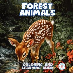 Forest Animals Coloring And Learning Book: Explore and Color Forest Animals: Fun Facts and Creative Learning for Curious Kids And Adults