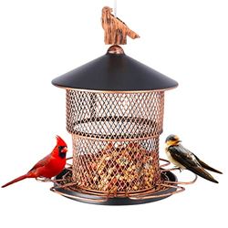 Yinns Comederos retráctiles para pájaros para Colgar al Aire Libre, comederos de Malla de Metal para pájaros Silvestres, comederos para pájaros a Prueba de Ardillas para pinzones, cardenales